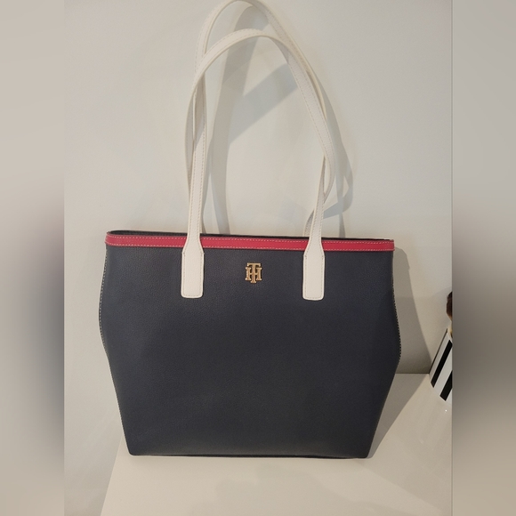 Tommy Hilfiger Nautical Navy, Red and White Tote - Picture 1 of 6